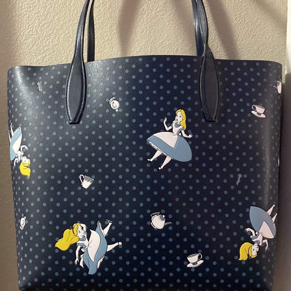 kate spade New York Disney Alice Navy Tote Bag - Picture 2 of 3